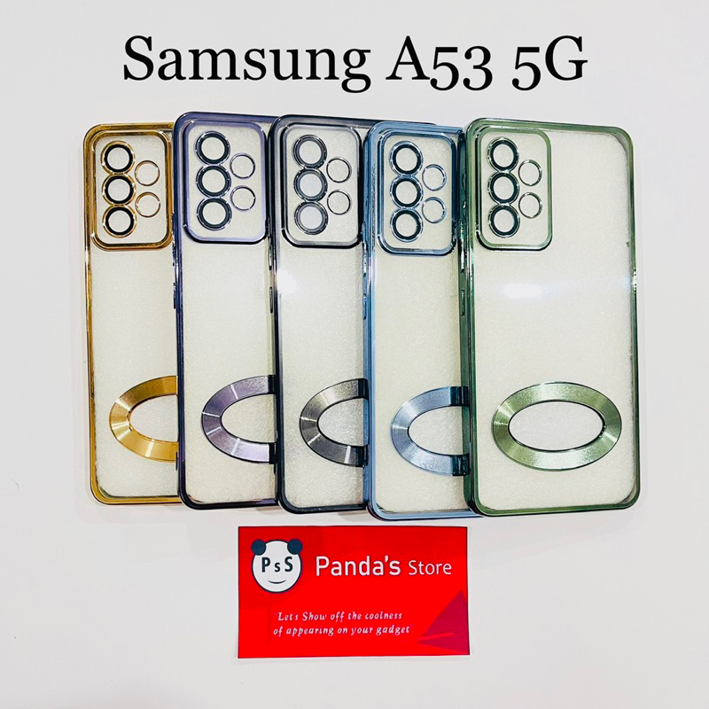 Softcase Samsung A53 5G Lens Protector Circle Chrome Logo Clear Case