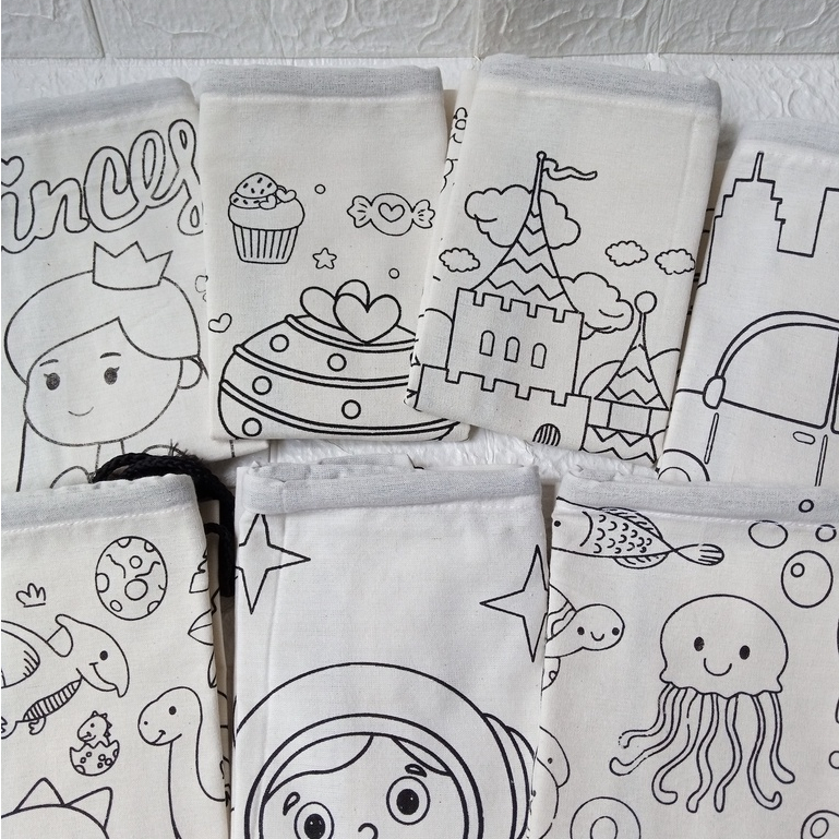 Tas Lukis Totebag Anak (Paket Minimalis)
