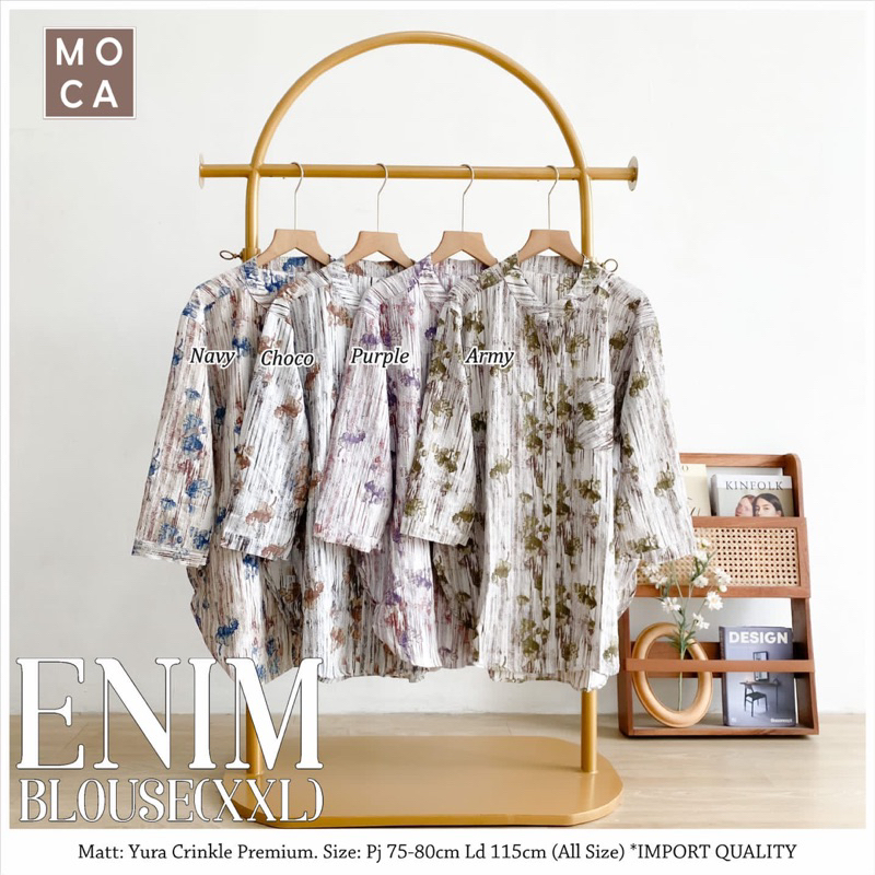 ENIM BLOUSE (XXL) / YURA CRINKLE PREMIUM // MOCA