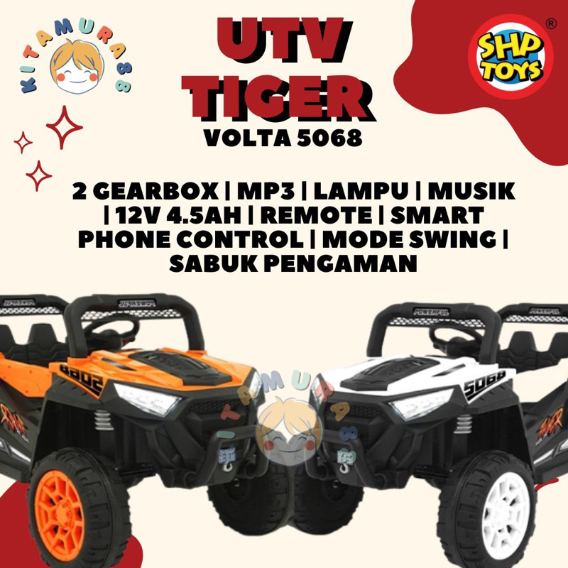 TERBARU! Mainan Mobil aki Anak SHP Toys Mainan Mobil Aki Volta 5068 UTV Tiger