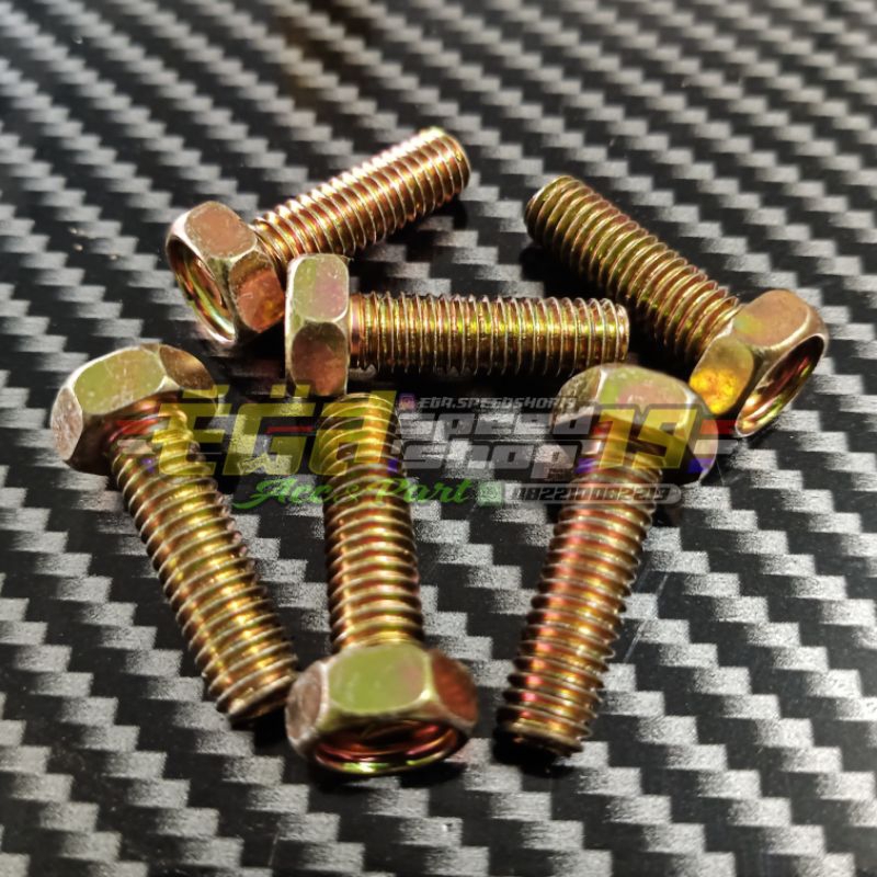 Baut M6×20 (baut 10 panjang 2cm)