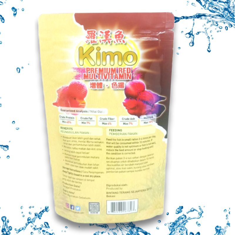 Makanan Ikan KIMO LOUHAN PREMIUM RED MULTIVITAMIN 100GR