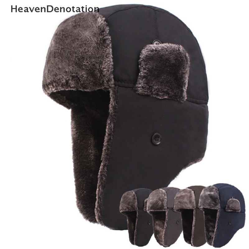 IMPORT MOLLAD Hat Bomber New Russian Ushanka Fur winter warm Topi Bomber Rusia Musim Dingin Bulu Hangat