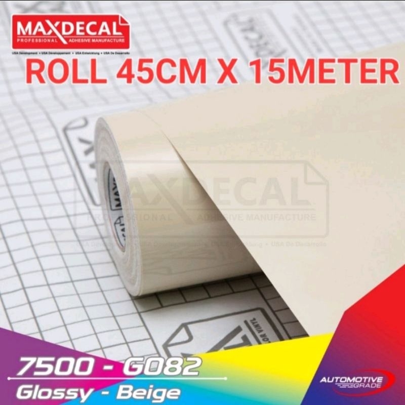 ROLL Maxdecal 7500 G082 Gloss Beige 45cm × 15m ROLL