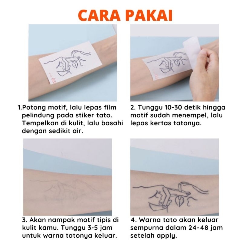 paket random tatto temporer semi permanen/temporary tattoo keren (tidak bisa memilih)
