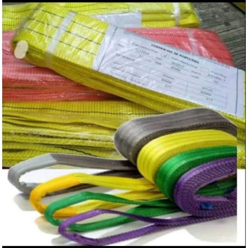 webing sling belt polyester kapsitas 5 ton pjng 4 meter SANDS