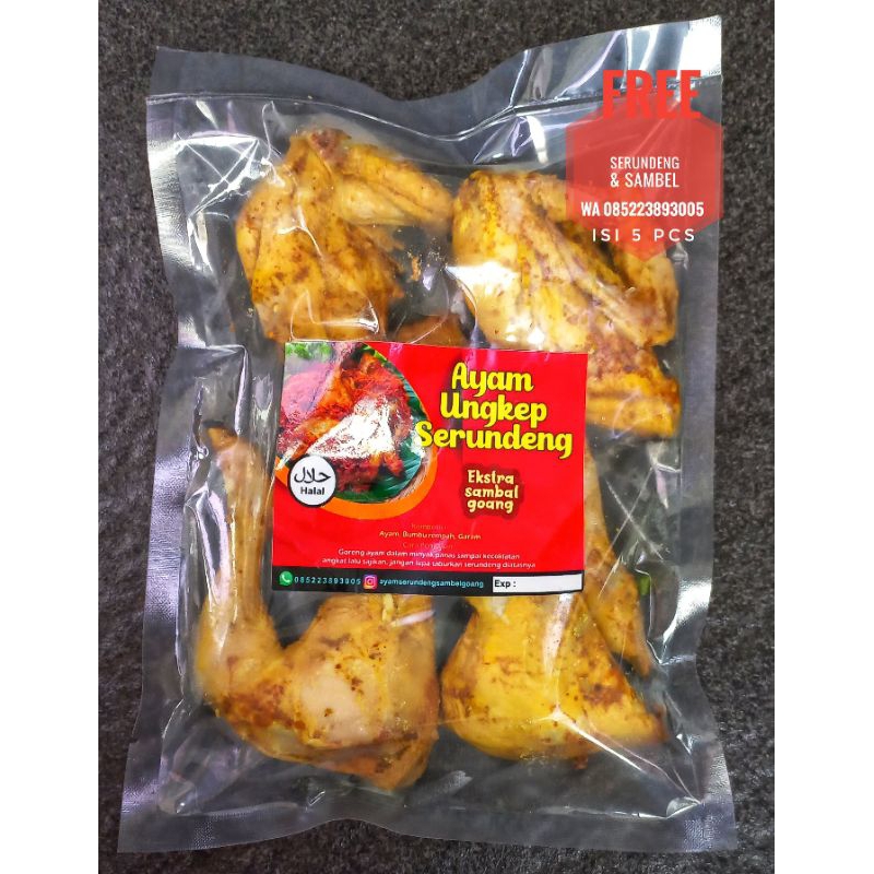 

Ungkeb Ayam Isi 5 pcs (free sambel+serundeng)