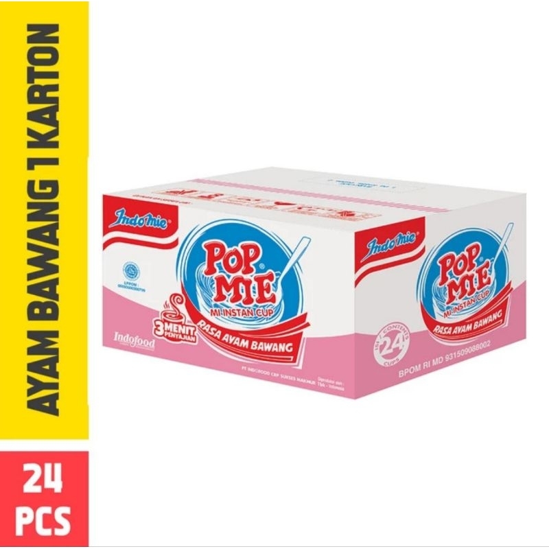 

Pop Mie kuah rasa Ayam Bawang JUMBO 75 gram, 1 dus karton 24 pcs murah