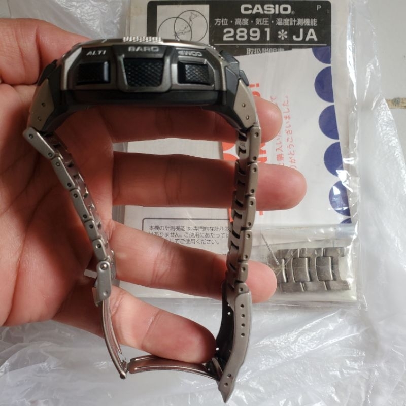 Jam Tangan Outdoor Gunung Casio Protrek PRW1000-tj Altimeter, Barometer, Compass normal, Japan Domes