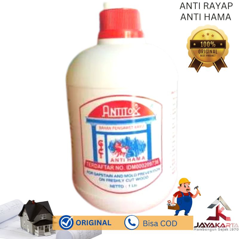 ANTI RAYAP OBAT RAYAP KAYU PESTISIDA ANTITOX ANTITOK CAIRAN ANTI RAYAP PENGAWET KAYU PEMBASMI HAMA