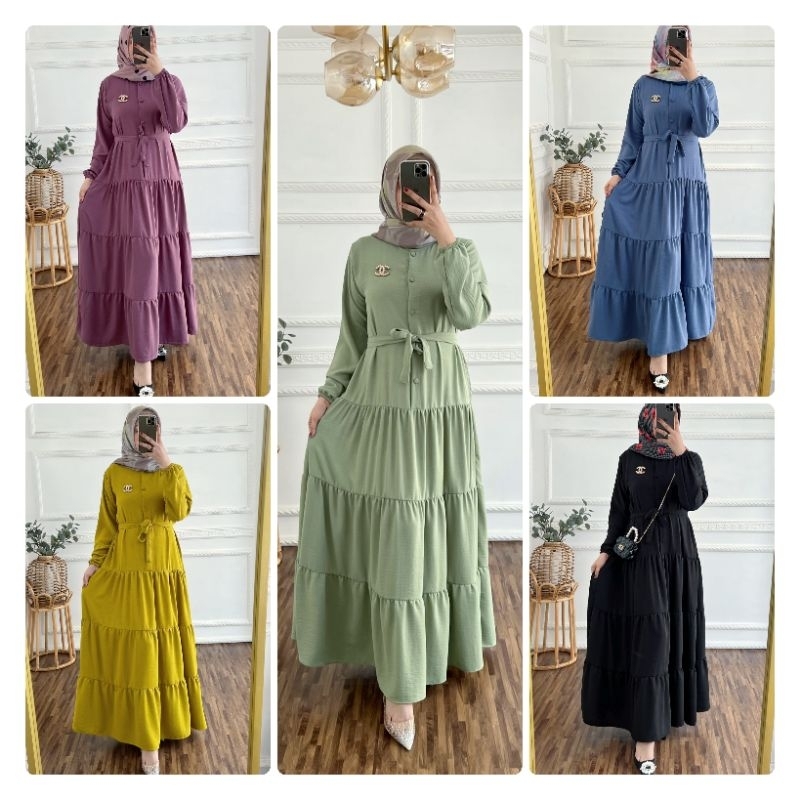 MINERVA DRESS|GAMIS SYAR'I JUMBO BUSUI BUMIL CRINKLE BUSUI BUMIL XXL|GAMIS CANTIK RAYON CRINKLE PREM