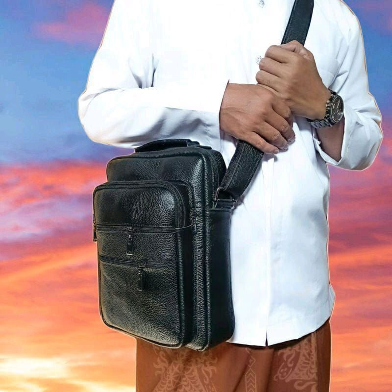 tas santri tas kitab tas selempang pria kulit asli