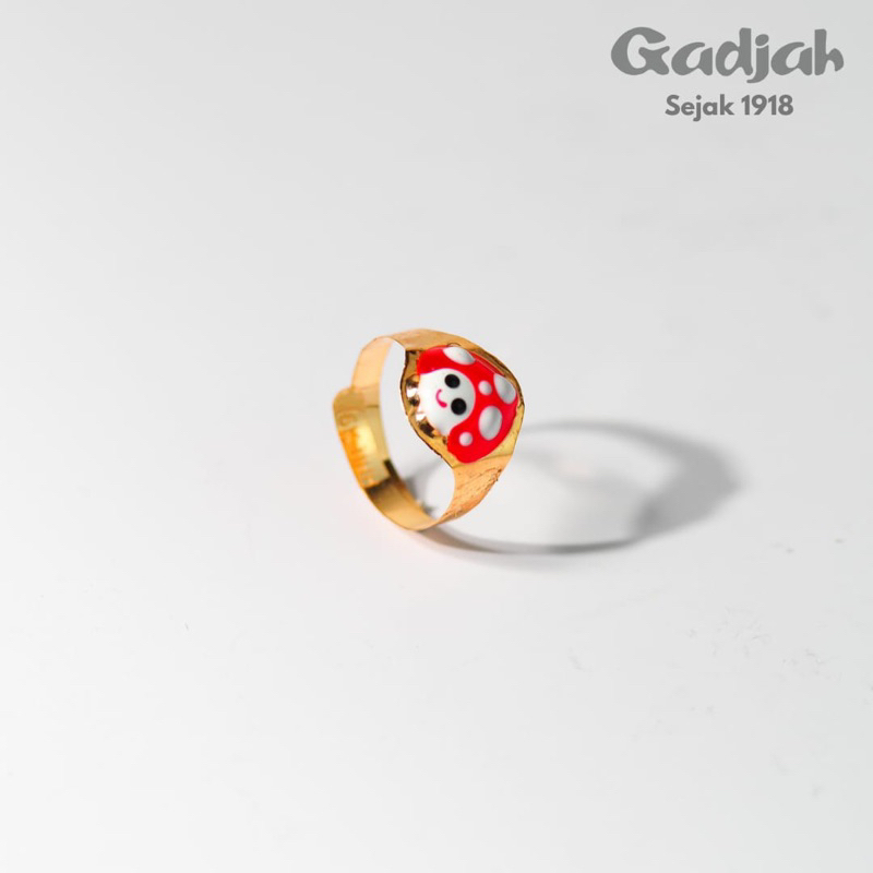 Cincin Emas Baby Ongsrot Jamur Cat Merah - Toko Emas Gadjah