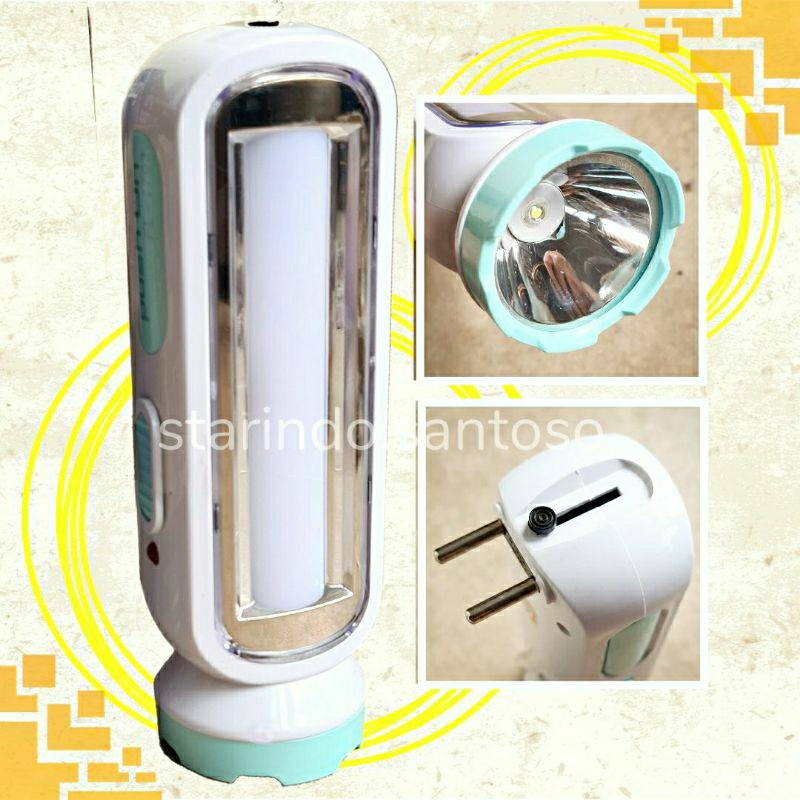 LAMPU SENTER EMERGENCY PUSH ON rechargeable cas FL1703 senter led terang kuat