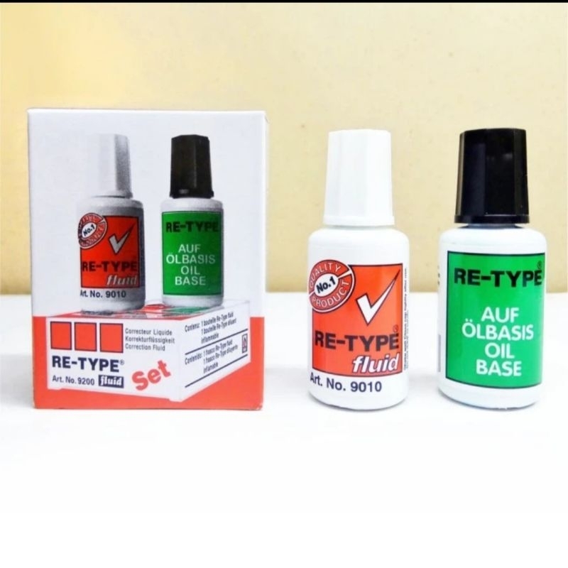 

Re-Type Set / Tipex Cair / Tip-ex Kuas /Correction Fluid 9200