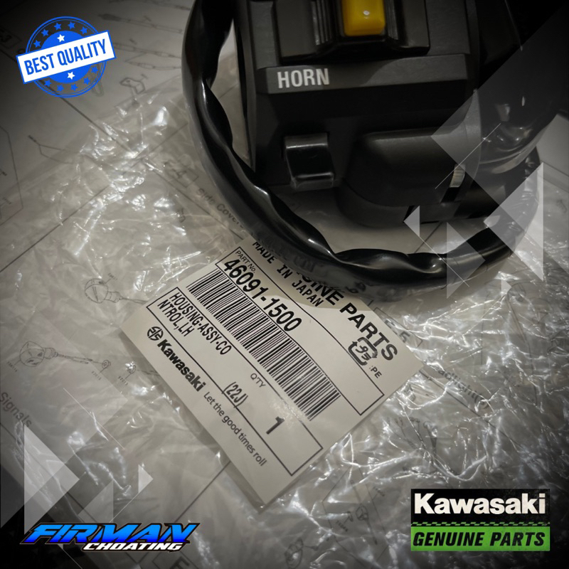 SAKLAR HOLDER KIRI HOUSING ASSY CONTROL NINJA R SS ORIGINAL KAWASAKI 46091-1500