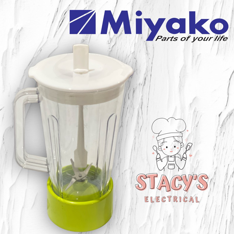 GELAS BLENDER MIYAKO BL 102 GS/151 GF/CH 501/302 GS (gear bawah nylon) PISAU 6