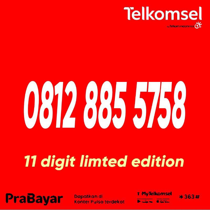NOMOR CANTIK TELKOMSEL MAJU MAPAN 5758