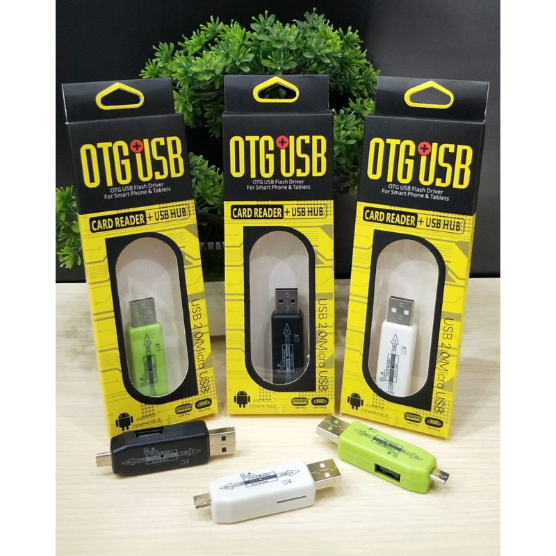 Otg card reader micro sd + usb hub 2.0 Promo Sen