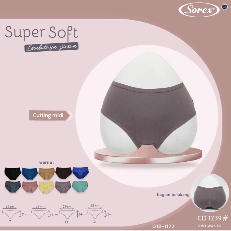 Celana Dalam Wanita Super Soft Sorex Kode 1239