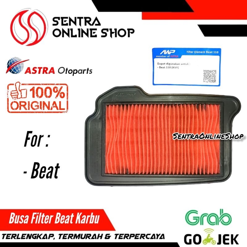 Busa filter udara beat scoopy karbu karburator original astra awp