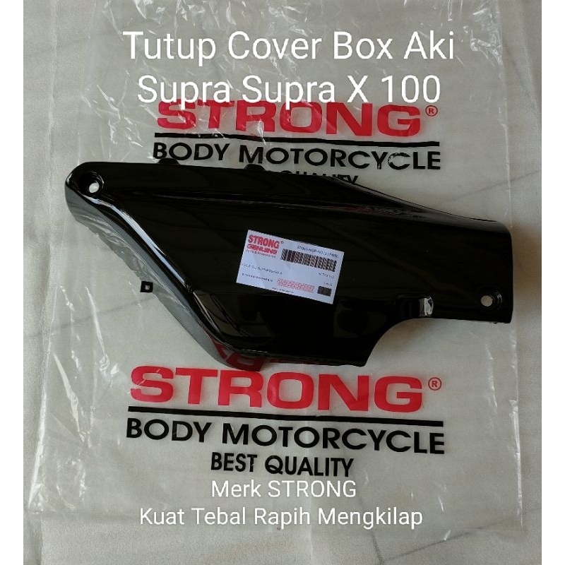 Cover Tutup Box Aki Kanan Supra Supra X 100 Merk STRONG