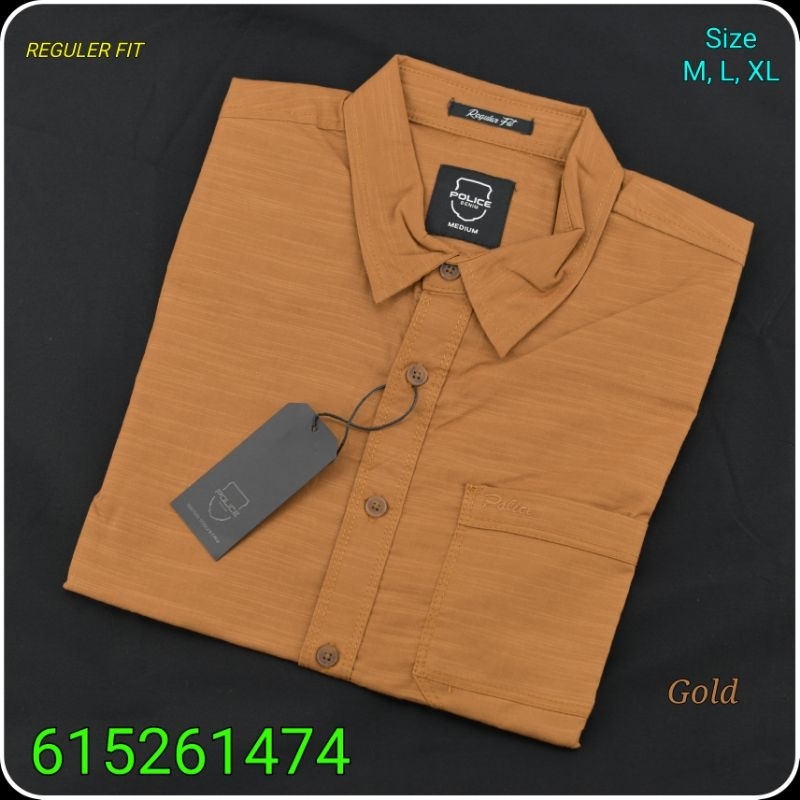Kemeja Kasual Pria Police Denim Industry 615261474 Lengan Pendek