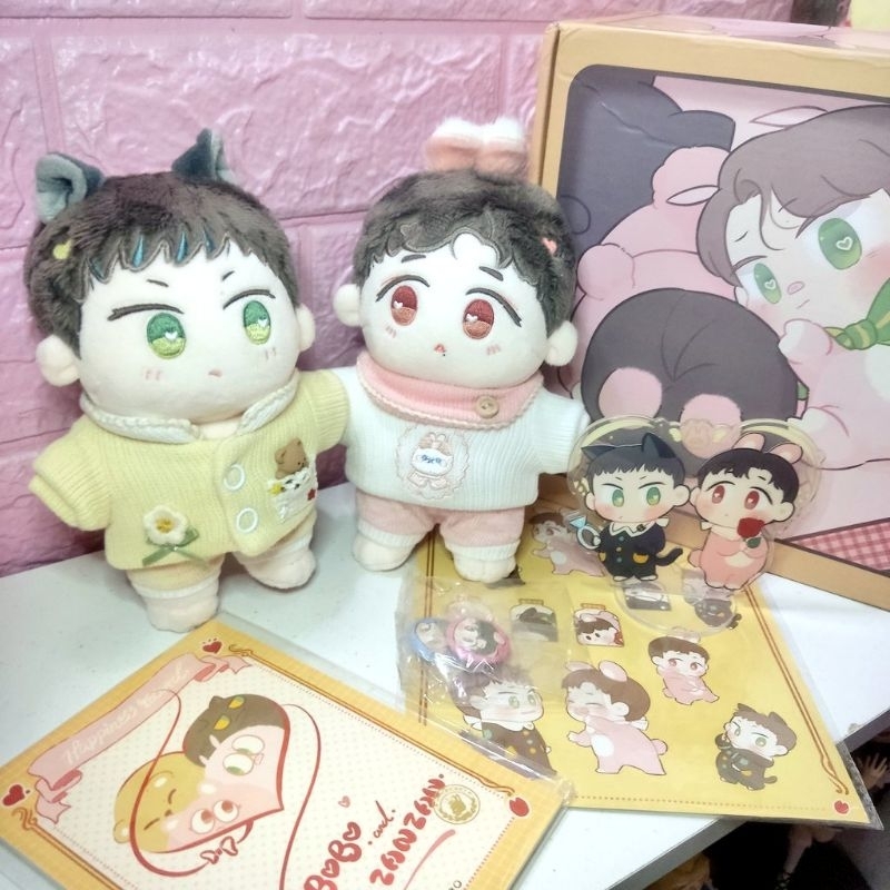 Bjyx Doll Zaobobo Xiao Zhan Wang Yibo + clothes 15cm