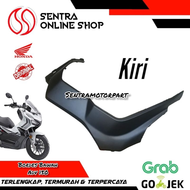 Cover L floor side dek bordes bawah kiri adv 150 hitam doff dop original