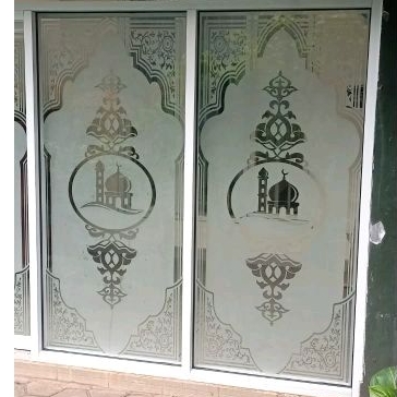 

cutting pintu kaca masjid costom