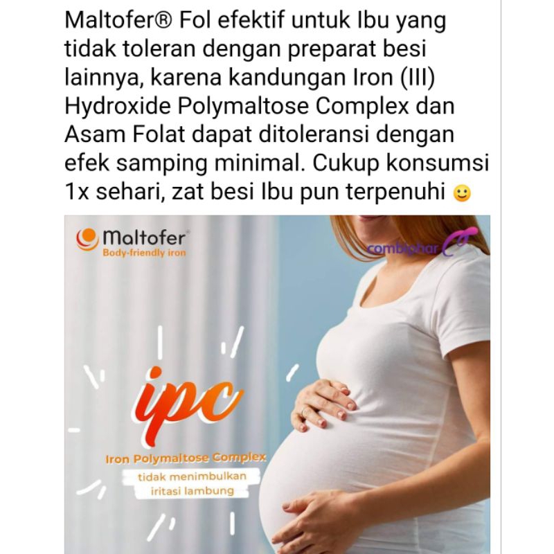 BOX Maltofer FOL Besi dan Folat Tablet Kunyah ibu hamil menyusui