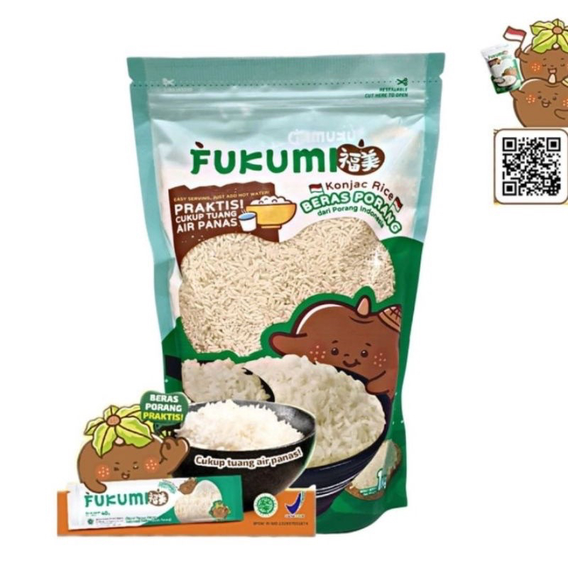 

FUKUMI Beras Porang Pouch 1 Kg - Shirataki / Konjac Rice