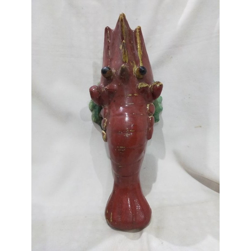 pot dinding keramik siam antik bentuk lobster