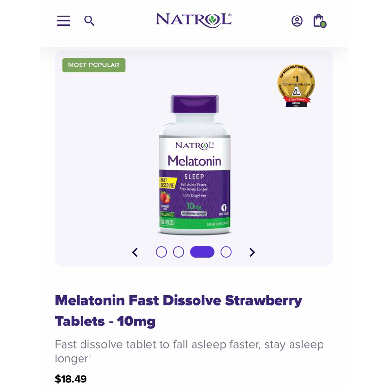 Natrol Melatonin 10mg Fast Dissolve (10 Tablet)