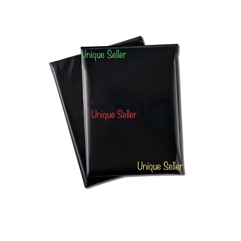 Polymailer Hitam HDPE Glossy Uk 20x40 cm isi 100 Lembar / Plastik Polymailer Hitam 20x40cm / Polimailer Hitam HD Uk 20 / Polymailer PE Hitam 20x40 cm