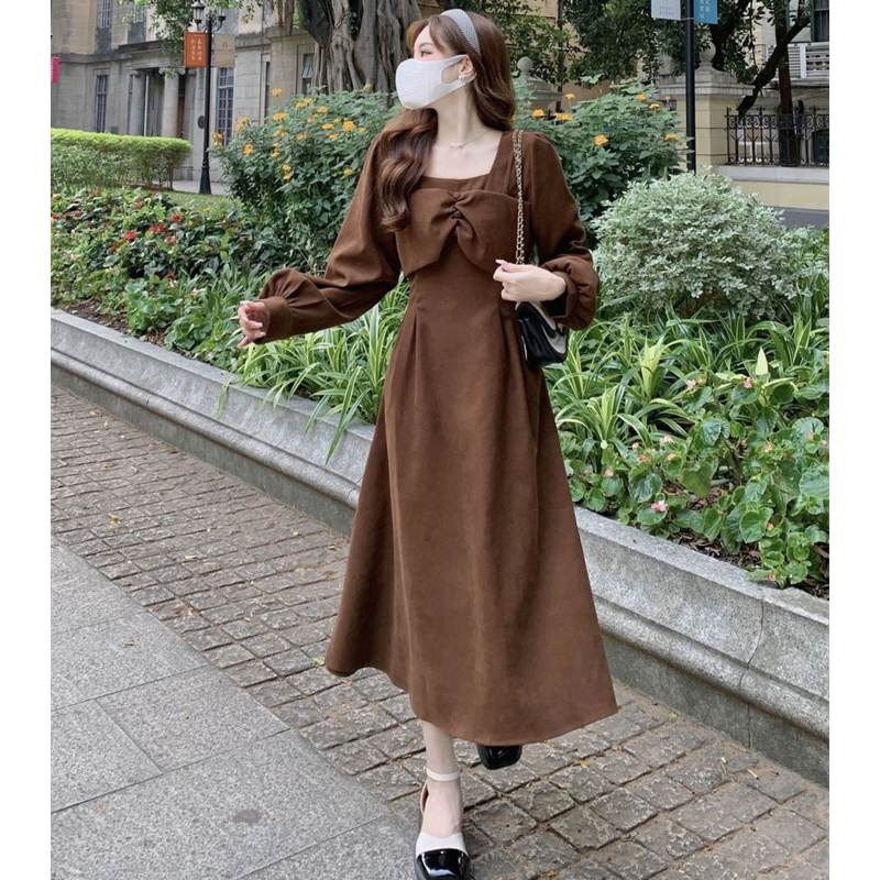 Korean Version Pure Dress Khaki M365