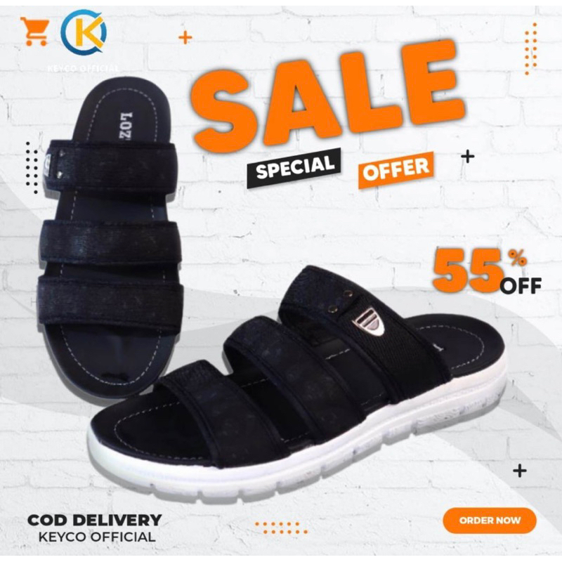 Sendal Gunung Selop Casual Wanita Pria Kekinian Lozta CAMO W AS 07 Original Quality | Sendal slide |