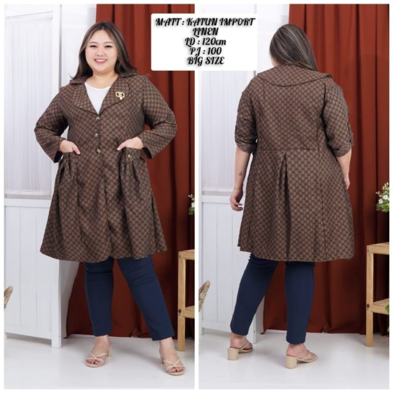 ROSSE OFFICIAL LONG BLAZER JUMBO LD 120 MOTIF VIRAL/OUTER JUMBO FREE BROSS CANTIK