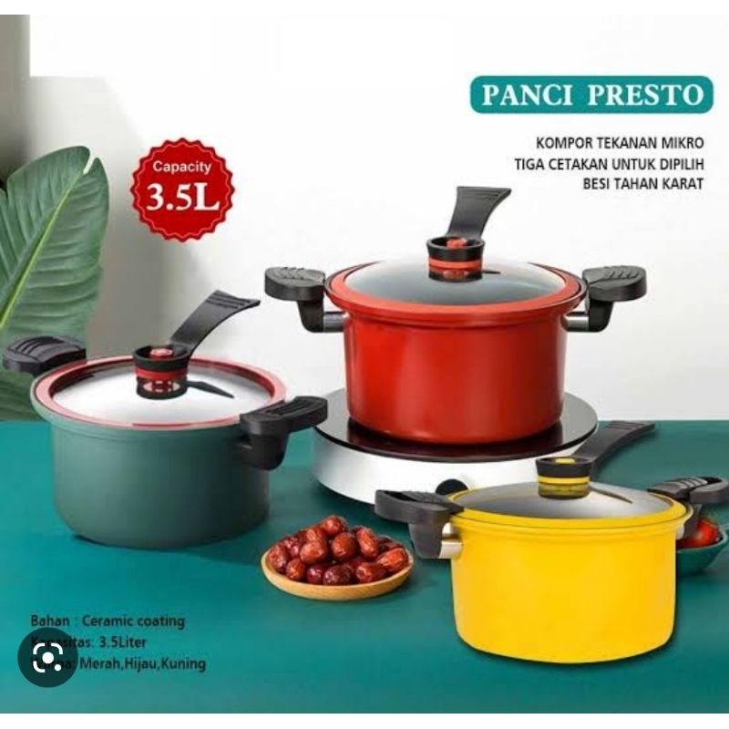 Panci Presto + Steamer 22cm capacity 3.5L Totipotent Pot