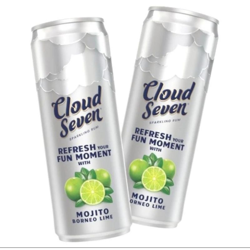 Cloud Seven Sparkling Rum Mojito Borneo Lime Sparkling 350ml can