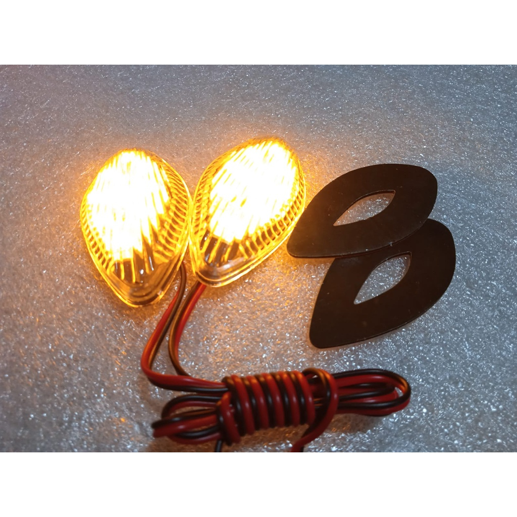 LAMPU SEN SEIN LED TEMPEL MINI OVAL UNIVERSAL SEMUA MOTOR