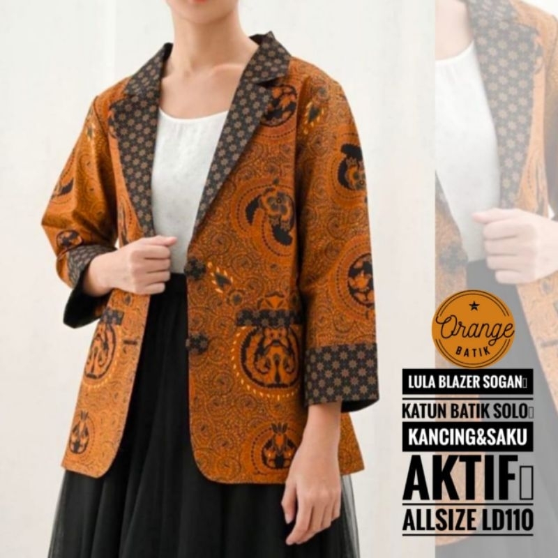 Blazer Batik Premium Sogan