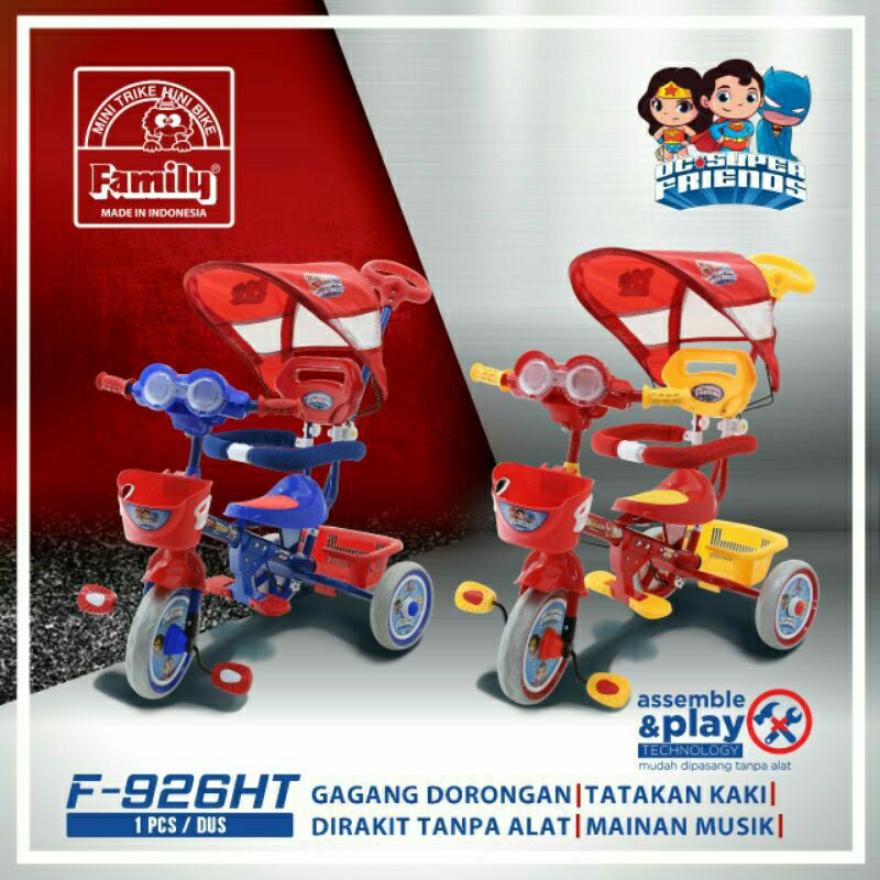 Sepeda Anak Roda Tiga 3 Family F 916 HT / 926 HT