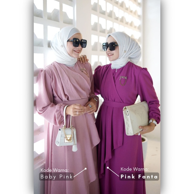 ZAIRA DRESS | DRESS CRINKEL AIRFLOW |GAMIS CANTIK | DRESS KONDANGAN