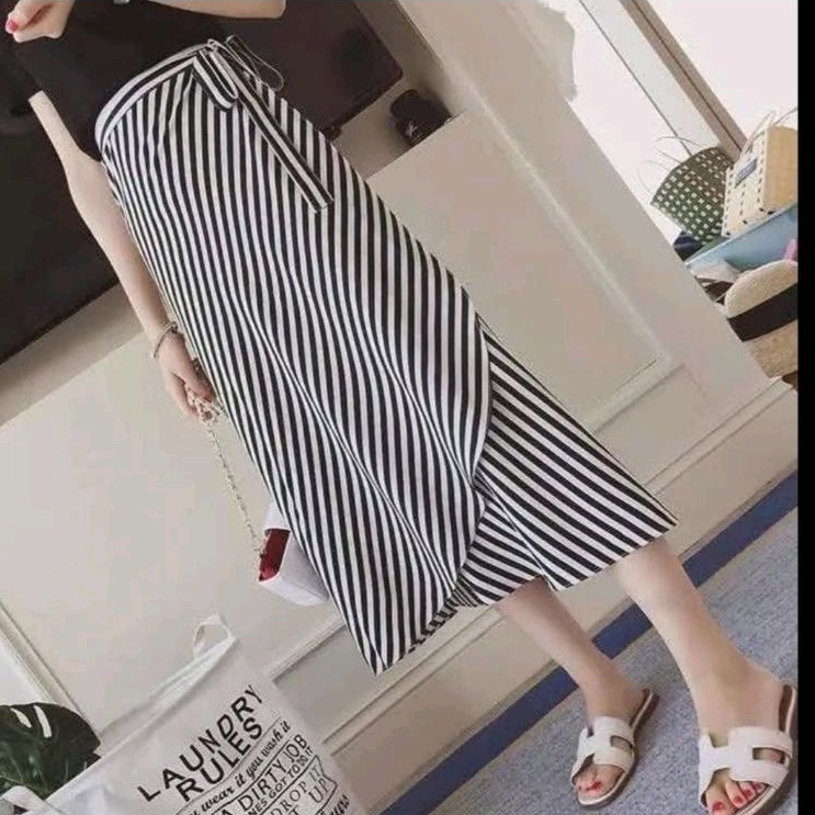 rok tali / long skirt strap / rok panjang lilit salur / rok layer a-line