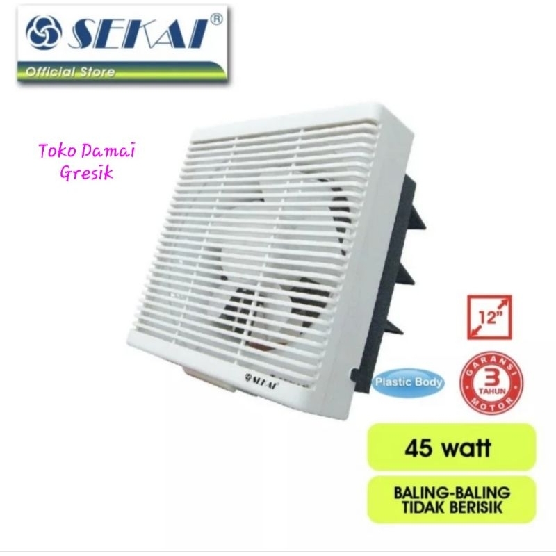 Sekai Wall Exhaust Fan 12&quot; inch WEF 1290.  Kipas Dinding Partisi 12 inch in out