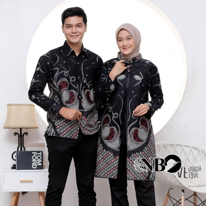 Batik Couple Modern Tunik Batik Wanita Atasan Batik Kerja Kantor Wanita