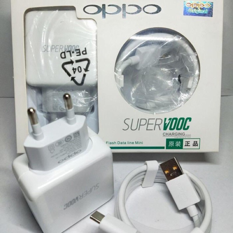 Charger OPPO VOOC FAST CHARGING MICRO USB &amp; TYPE-C ORIGINAL 100%