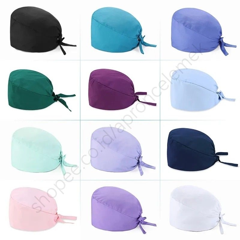 Topi bedah operasi dokter | surgical nurse cap perawat medis | topi masak koki chef | bahan kain wat