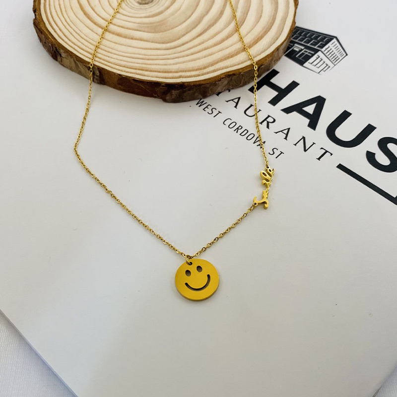 kalung smile titanium sale murah cantik lucu diamonde